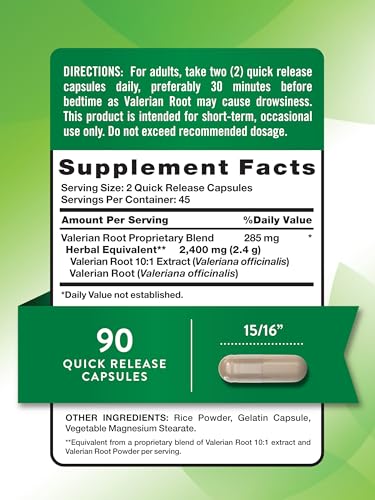 Valerian Root Capsules | 90 Count - view 2