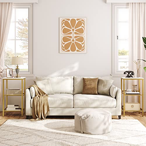 Tall Side Table, 3-Tier Telephone End Table, Small Tall Nightstand - view 2