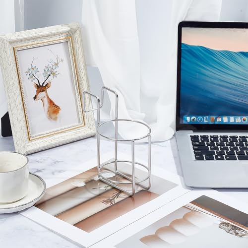 Stainless Steel Bed Cup Holder Water Bottle Organizer 3.6x5.2x6.1 inch Water Bottle Rack Universal Drink Holder Bedside Cup Holders Clip for Wood Bunk Bed Top Bunk Accessories Bedside Table - view 3