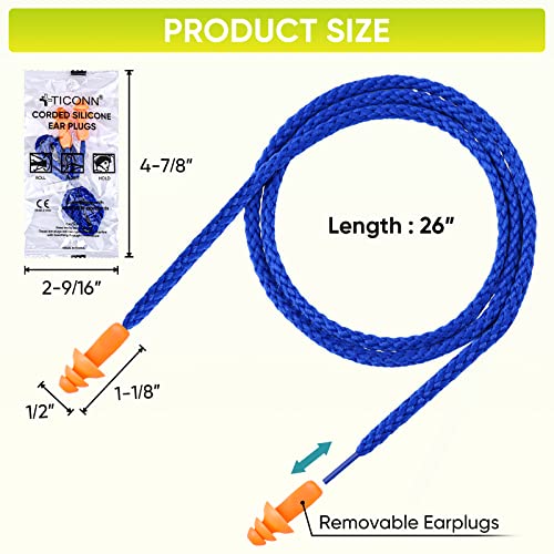 100 Pairs Silicone Ear Plugs for Noise Reduction, 25 dB NRR - view 2