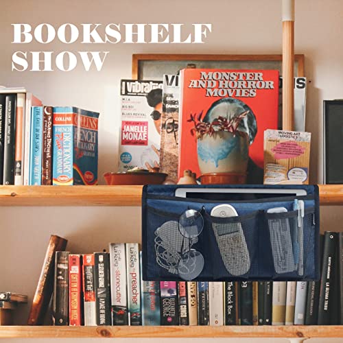 Bedside Caddy with Pockets - Remote Holder & Storage Organizer - Blue - view 5