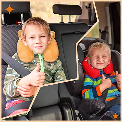 4 Pcs Kids Travel Neck Pillow, Cute Animal U Shaped Head Support - view 4