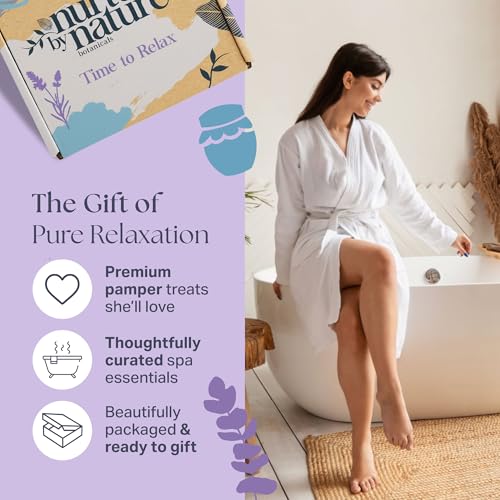 Nurture by Nature Spa Gift Baskets for Women - at Home Spa Kit, Bath Set - view 2