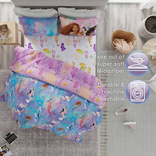 Disney Princess Ariel The Little Mermaid Live Action Movie Ariel Kids Bedding Super Soft Comforter and Sheet Set with Sham, Full, (100% Official Licensed Product) - view 4