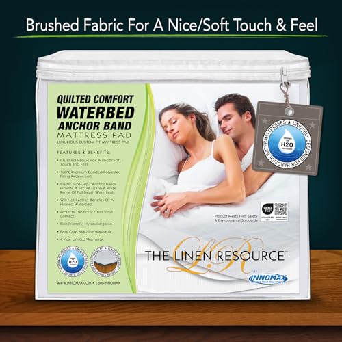 Quilted Comfort Waterbed Anchor Band Mattress Pad - King - view 2