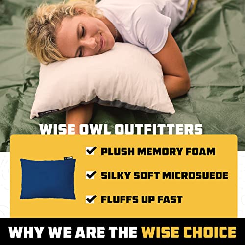Camping Pillow – Memory Foam Travel Pillow for Airplane Sleeping, Hiking, Backpacking & Outdoor Use - Small & Portable for Adults, Car, Camp & Tent - view 5