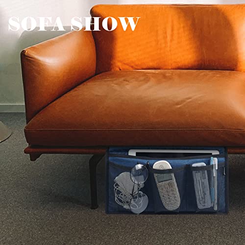 Bedside Caddy with Pockets - Remote Holder & Storage Organizer - Blue - view 3