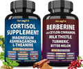 Cortisol Supplement & Berberine Complex Bundle (120 Capsules)