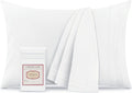 Pillow cases - luxury, extra soft | cooling pillow covers - 2 PC pillow cases - envelope closure (Standard/Queen 20" x 30", White)