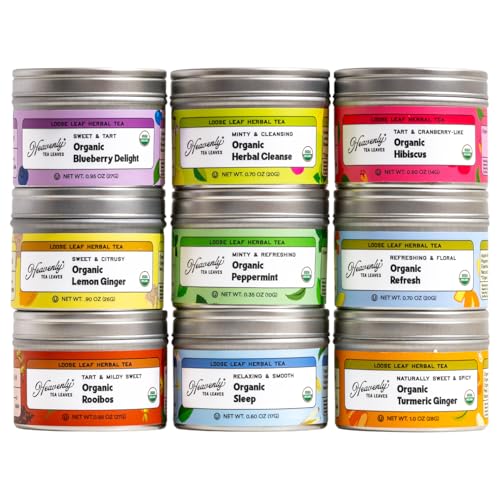 Organic Herbal Tea Sampler, 9 Loose Leaf Decaf Teas - view 2