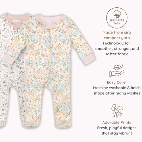 2 Pack Pajamas, Double Zipper Footies, Cotton Baby Pajamas, Baby Sleepers Baby Essentials - view 3