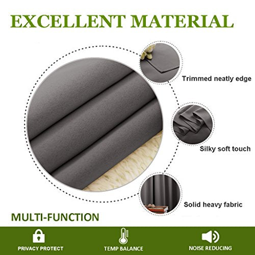 Gray Room Divider Curtain for Patio 100" Wide x 84" Long 1 Panel - view 4