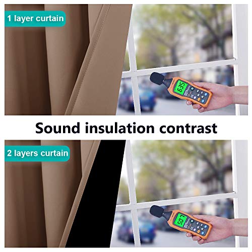 Cappuccino Blackout Curtains for Patio 52" w x 84" L 2 Panels - view 4