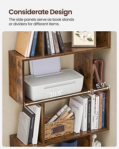 5-Tier Bookcase, Open Storage, 27.6 x 9.4 x 62.6 Inches - view 5