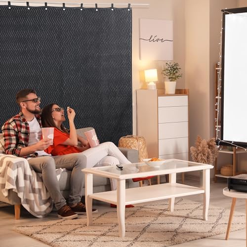 Studio Sound Blanket, Large Soundproof Blanket with Grommets, Heavy Duty Sound Dampening Noise Reducing Divider for Workshop, Basement, Laundry, Acoustic (Black, 96x80'') - view 3