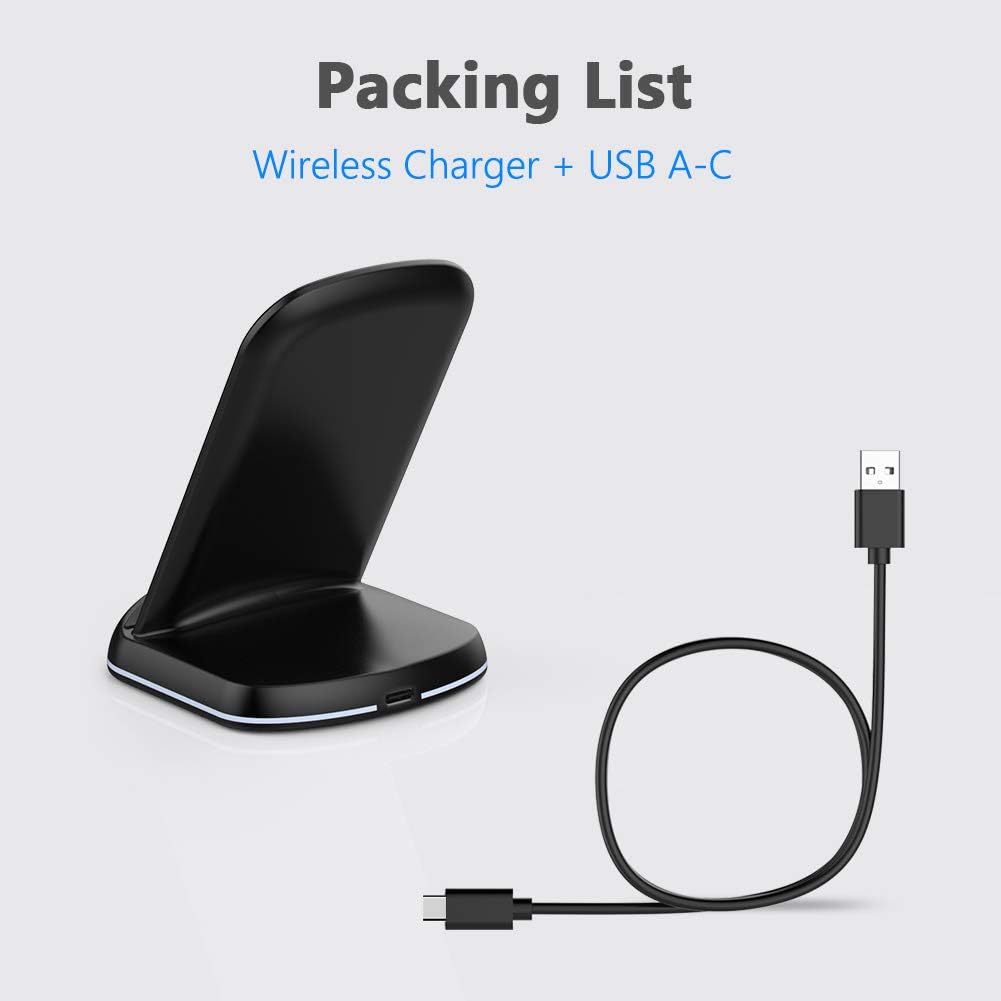 Wireless charger, 10W max wireless charging stand (no AC adapter) | compatible with iPhone 17/17 Pro/17 Pro Max/Air/16e/16/16 Plus/16 Pro Max/15/14/13/SE 2022/12/11/X/8, Galaxy S25/S24/S23/S22 - view 6