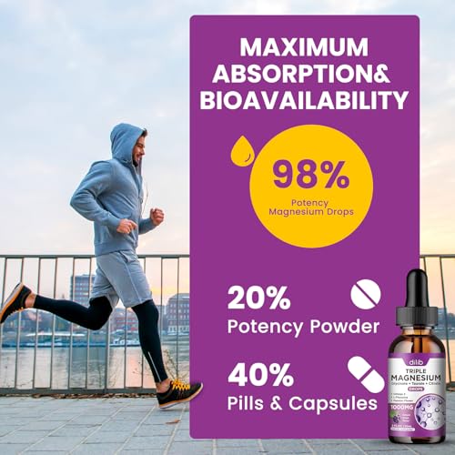 Liquid Magnesium Glycinate Supplement 1000mg, Calm Magnesium Citrate, Taurate Drops with Omega 3, Zinc, Ashwagandha, L-Theanine, Chamomile for Sleep, Mood, Stress Relief, Bone, Muscle, Grape Flavor - view 5