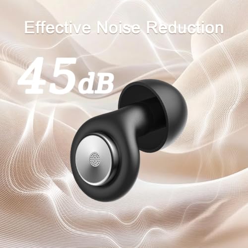 45dB Ear Plugs for Sleeping Noise Cancelling, Soft Reusable Silicone Earplugs for Sleep with 8 Eartips Case, Ear Plugs for Noise Reduction Snoring Side Sleepers Study Travel Concerts (Jet Gray) - view 2