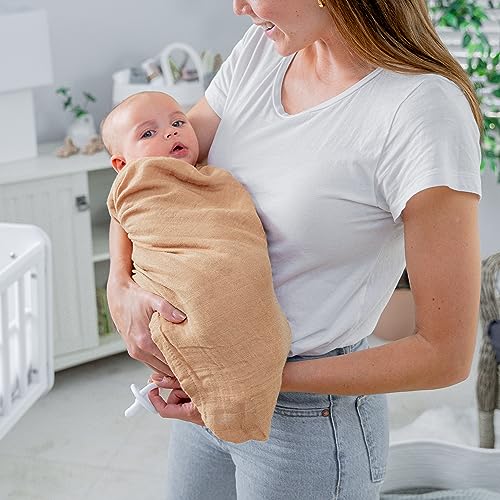 Muslin Swaddle Blankets Pack of 1 - Caramel - view 3