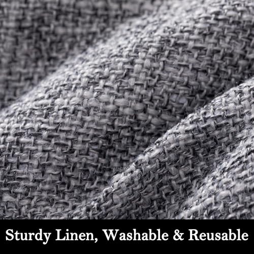 Linen Door Draft Stopper, Removable Washable Cover, 38", Gray - view 4
