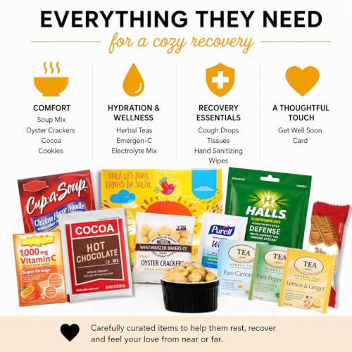 Get Well Soon Care Package with Soup, Herbal Tea, Cocoa & Comfort Snacks - view 2
