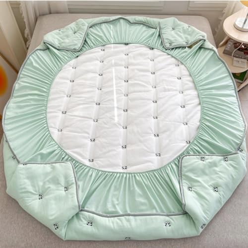 Mattress Cover Fitted Sheet Thickened Cotton Mattress Cover Protector Soft Comfortable Warm Non-Slip Breathable Mattress Topper 360°All-Around Package All-Inclusive for Bedroom,King Size - view 5