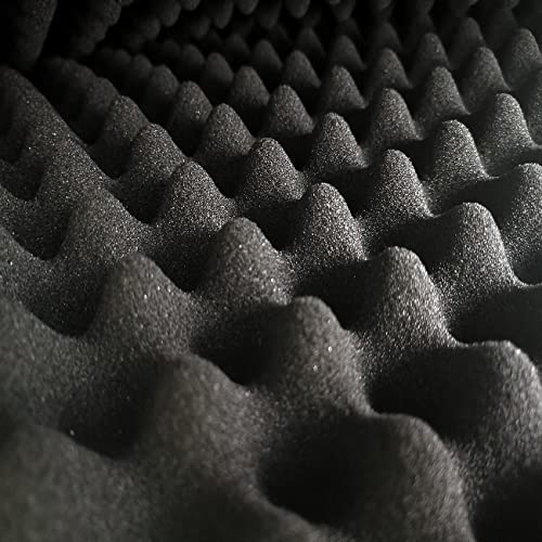 48"X 24"X 2" Egg Crate Foam Panel, Black Sound Proof Foam Panels, Acoustic Foam, Noise Cancelling Foam Studio Foam Panel, Sound Panels Noise Reducing For Walls（1 PCS） - view 3