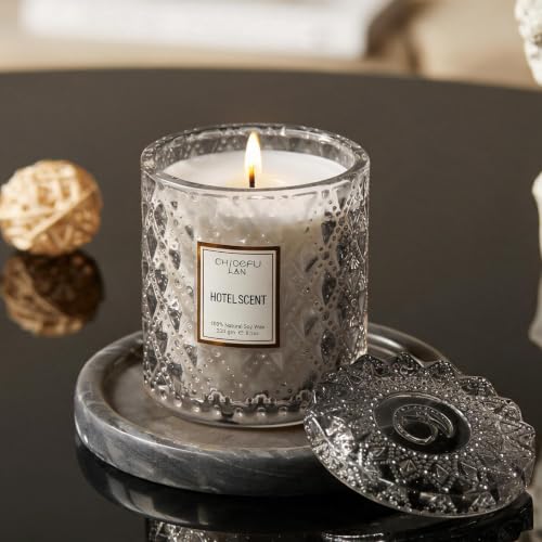 Hotel Scented Candle Natural Essential Oil, Luxury Scented Soy Jar Candle Gifts, Highly Scented, 8.1oz, Unique Blend to Promote Sleep & Relieve Stress - view 3