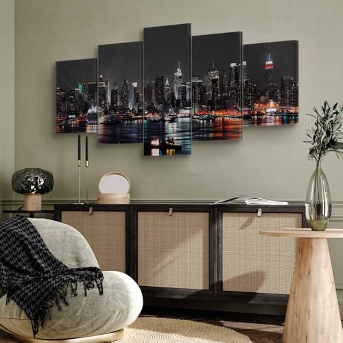Acoustic Panels Canvas Wall Art Print, Office New York 90x45 in - view 4