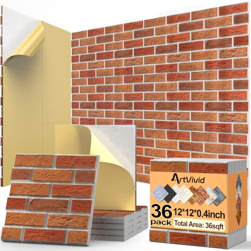 36 Pack Acoustic Panels, Brick Sound Proof Foam Panels for Walls