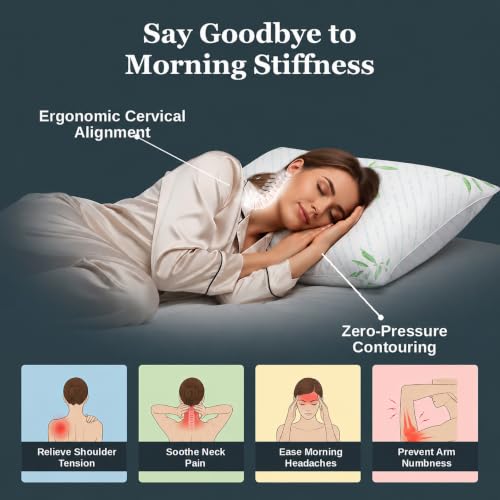 Hotel Cooling Hybrid Bed Pillows for Sleeping Queen Size Set of 2 - view 5