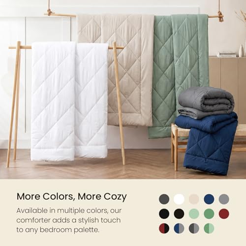 132x120 Alaskan King Comforter, Extra Large King Size Comforter Oversized, All Season Soft Lightweight Quilt Down Alternative Duvet Insert with 8 Corner Tabs(120x132, Grey) - view 5