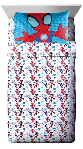 Marvel Spidey & His Amazing Friends Twin Size Comforter Set - 4 Piece Includes Sheet Set, Pillow Covers & Bonus Duffle Bag - Super Soft Kids Bedding with Ghost Spider and Miles Morales - view 7