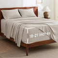 Deep Pocket King Sheet Set - Fits Mattresses Up to 21 Inches Thick - 4 Piece GentleSoft Bed Sheets, Moisture Wicking, Soft & Cooling Bedsheet & Pillowcases, Easy & Secure Fit, Linen