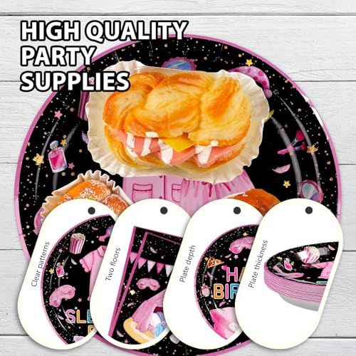 96 Pcs Sleepover Birthday Party Decorations for Girls, Serves 24 - view 5
