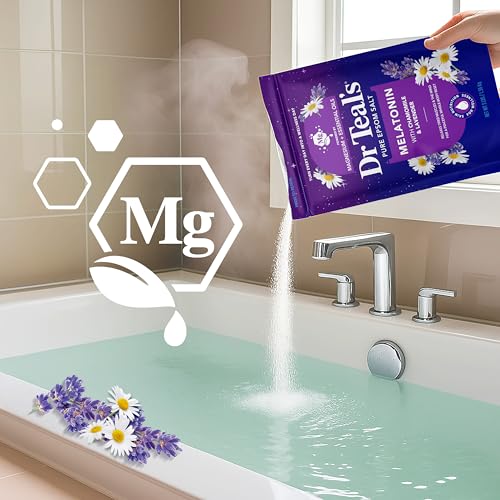 Epsom Salt Magnesium Soak, Sleep Blend with Melatonin, Lavender & Chamomile Essential Oils, 3 lbs - view 5
