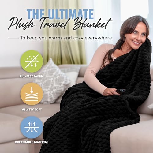 Packable Travel Blanket for Airplane, Car - Compact Office Blanket - Portable Pillow for Adults, Kids with Case, Luggage Sleeve, Backpack Clip - view 2