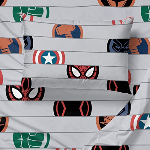 Marvel Avengers Twin Comforter Set 5 Piece Kids Bedding for Boys, Multi - view 5