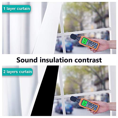 100% Blackout Cold Blocking Window Curtain Panel, Full Light Blocking Drape with Black Liner for Nursery, 72-inch Drop Thermal Insulated Drapery (White, 1 Piece, 52-inch Wide Per Panel) - view 3