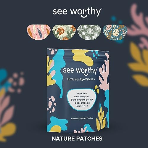 Eye Patches for Kids - 48 Adhesive Breathable Patches for Adults - Nature - view 3