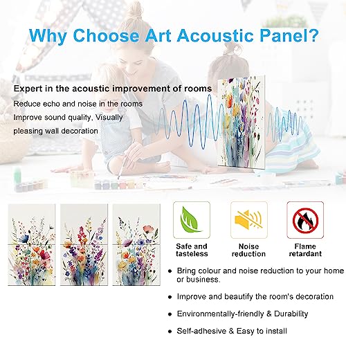 Art Acoustic Panels 47.2" x 27", Wild Flowers - view 4