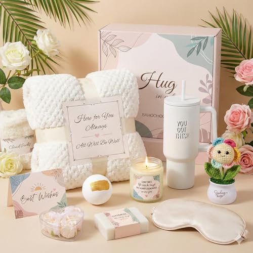 Get Well Soon Self Care Gifts for Women After Surgery Recovery, Sympathy Comfort Care Package, Inspirational Encouragement Condolence Gift Basket, Thinking of You Spa Birthday Gift Sets for Her - view 3