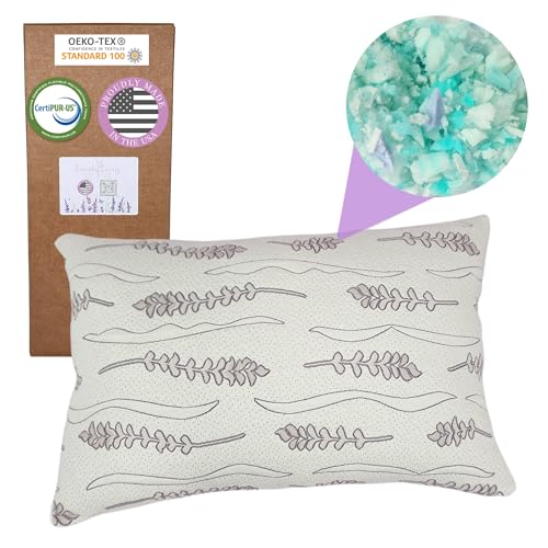 Lavender Luxury Memory Foam Pillows, Made in USA, Shredded Gel Memory Foam with Cooling Cover, Soft Bed Pillow for Sleeping - King - view 2