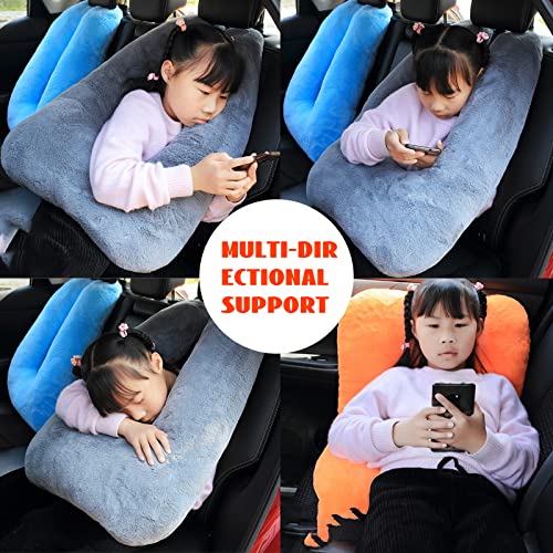 Travel Pillow Car Pillow(28x18in) U Shaped Cushion Pillow, Long Distance Travel Sleep Pillow for Head and Body Support for Adults Children (Blue) - view 6