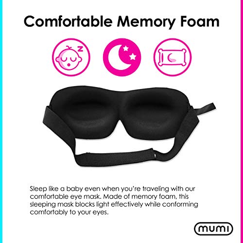 Sweet Dreams Kit - 3D Memory Foam Sleeping Mask with Adjustable Strap - Blocks Light Effectively - Includes Ear Plugs and Case - view 3