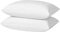 Hotel-Style Queen Size 20x28 Goose Feather & Down Bed Pillow - 100% Odorless Sleep Pillow for Neck Support & Cooling Comfort - 233TC Cotton Cover with Anti-Poke Liner Queen 20x28 inch