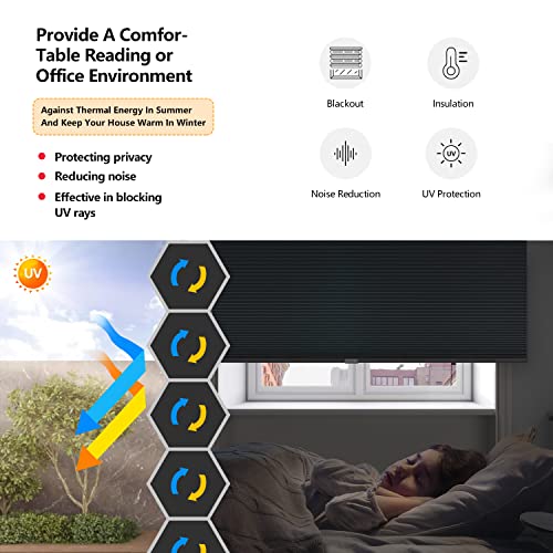 Cordless Cellular Shades, 33'' W x 36'' H, White - view 3