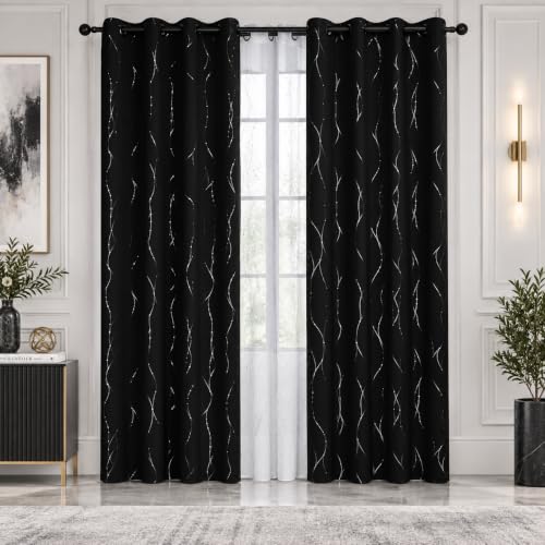 Living Room Curtains 84 Inches Long, Blackout Curtains for Bedroom