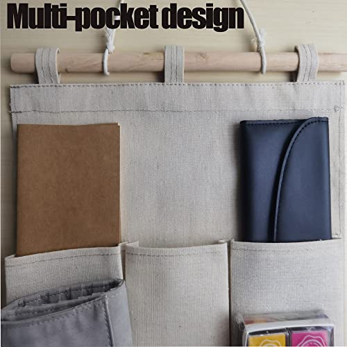 Over the Door Magazine Pockets, Closet Hanging Organizer Bag,5 Pockets - view 6