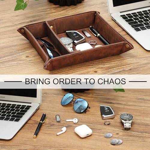 Valet Tray Desktop Storage Organizer with 2 Compartments - view 5